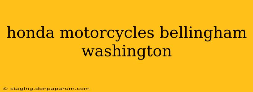 honda motorcycles bellingham washington