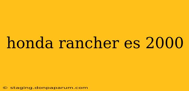 honda rancher es 2000