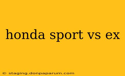 honda sport vs ex