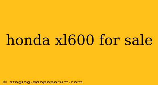 honda xl600 for sale