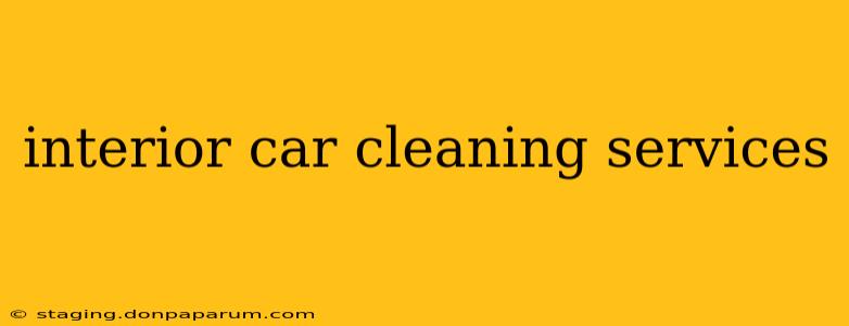 interior car cleaning services