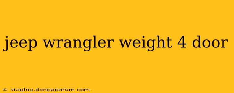 jeep wrangler weight 4 door