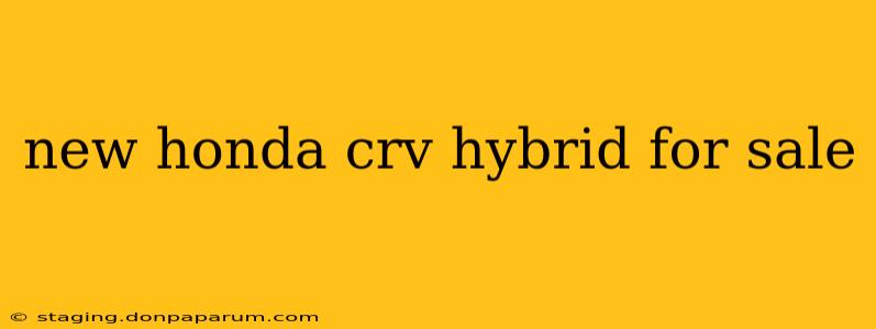 new honda crv hybrid for sale