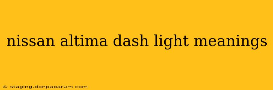 nissan altima dash light meanings