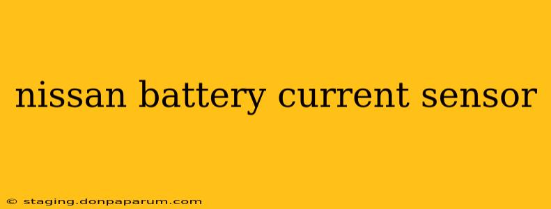 nissan battery current sensor