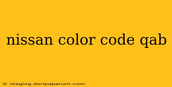 nissan color code qab