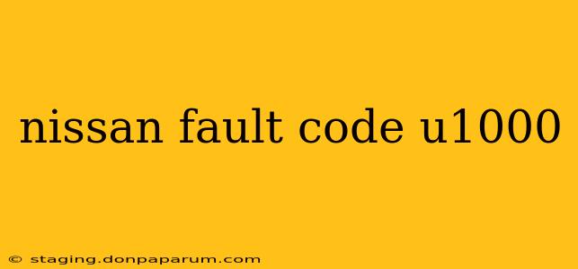 nissan fault code u1000