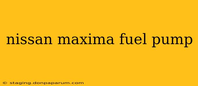 nissan maxima fuel pump