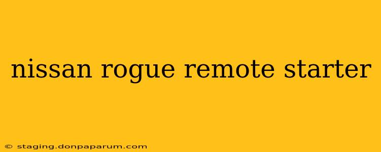 nissan rogue remote starter