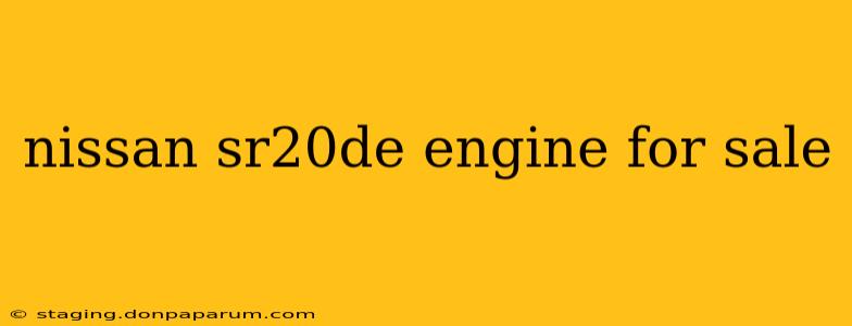 nissan sr20de engine for sale