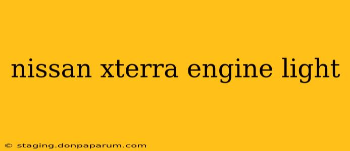 nissan xterra engine light