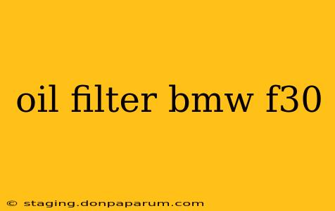 oil filter bmw f30