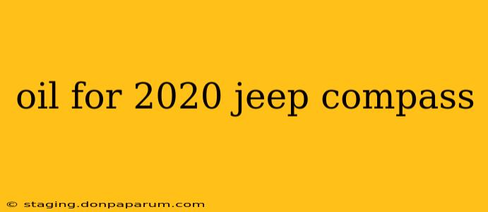 oil for 2020 jeep compass