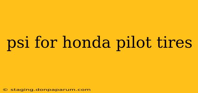 psi for honda pilot tires