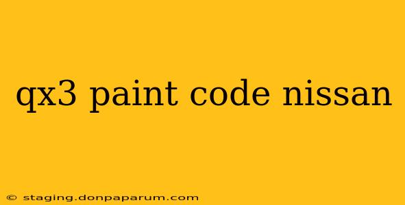 qx3 paint code nissan