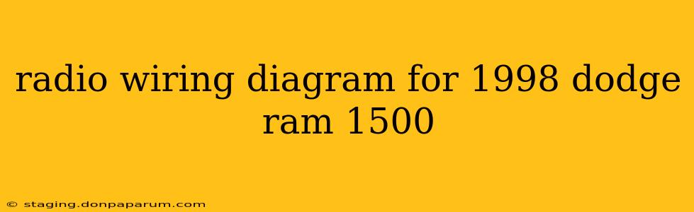 radio wiring diagram for 1998 dodge ram 1500