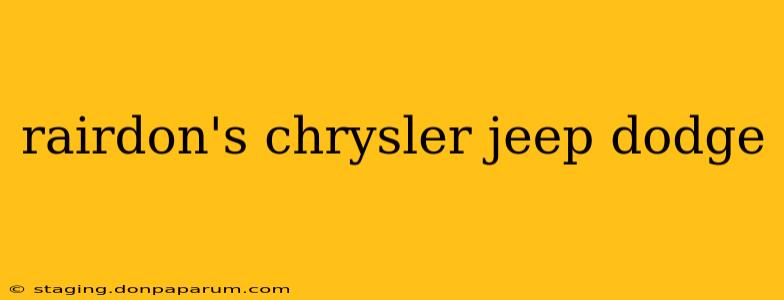 rairdon's chrysler jeep dodge