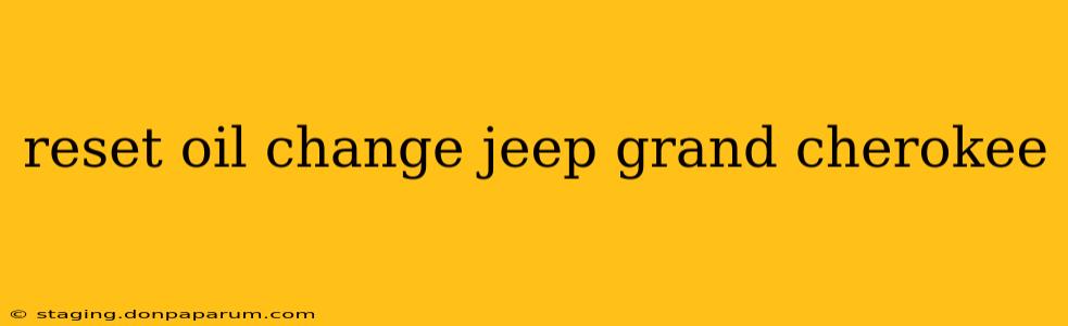 reset oil change jeep grand cherokee