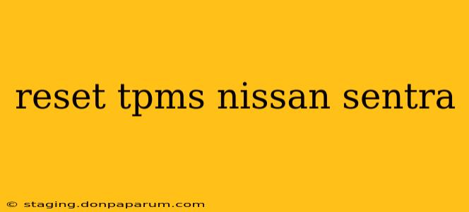 reset tpms nissan sentra