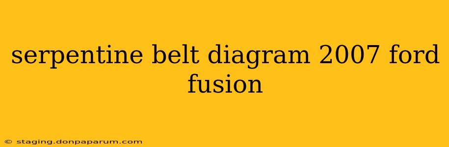 serpentine belt diagram 2007 ford fusion