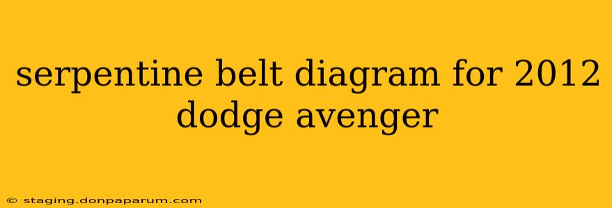 serpentine belt diagram for 2012 dodge avenger