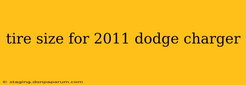 tire size for 2011 dodge charger