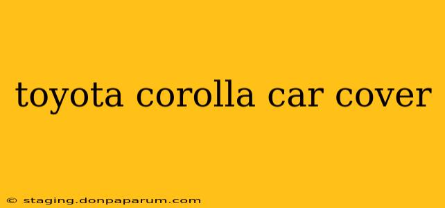 toyota corolla car cover