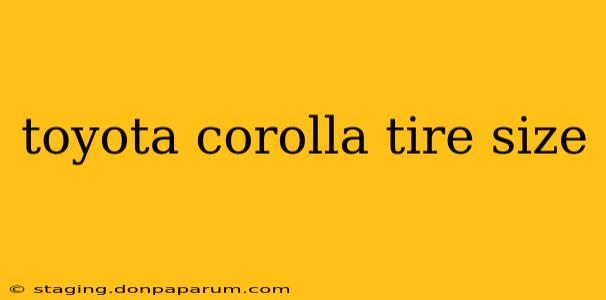 toyota corolla tire size