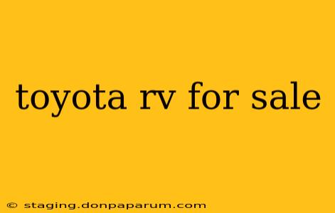 toyota rv for sale