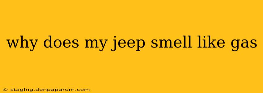 why does my jeep smell like gas