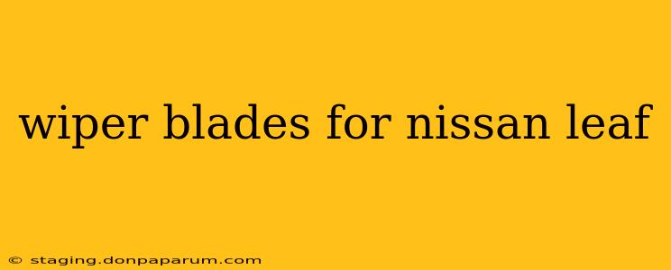 wiper blades for nissan leaf